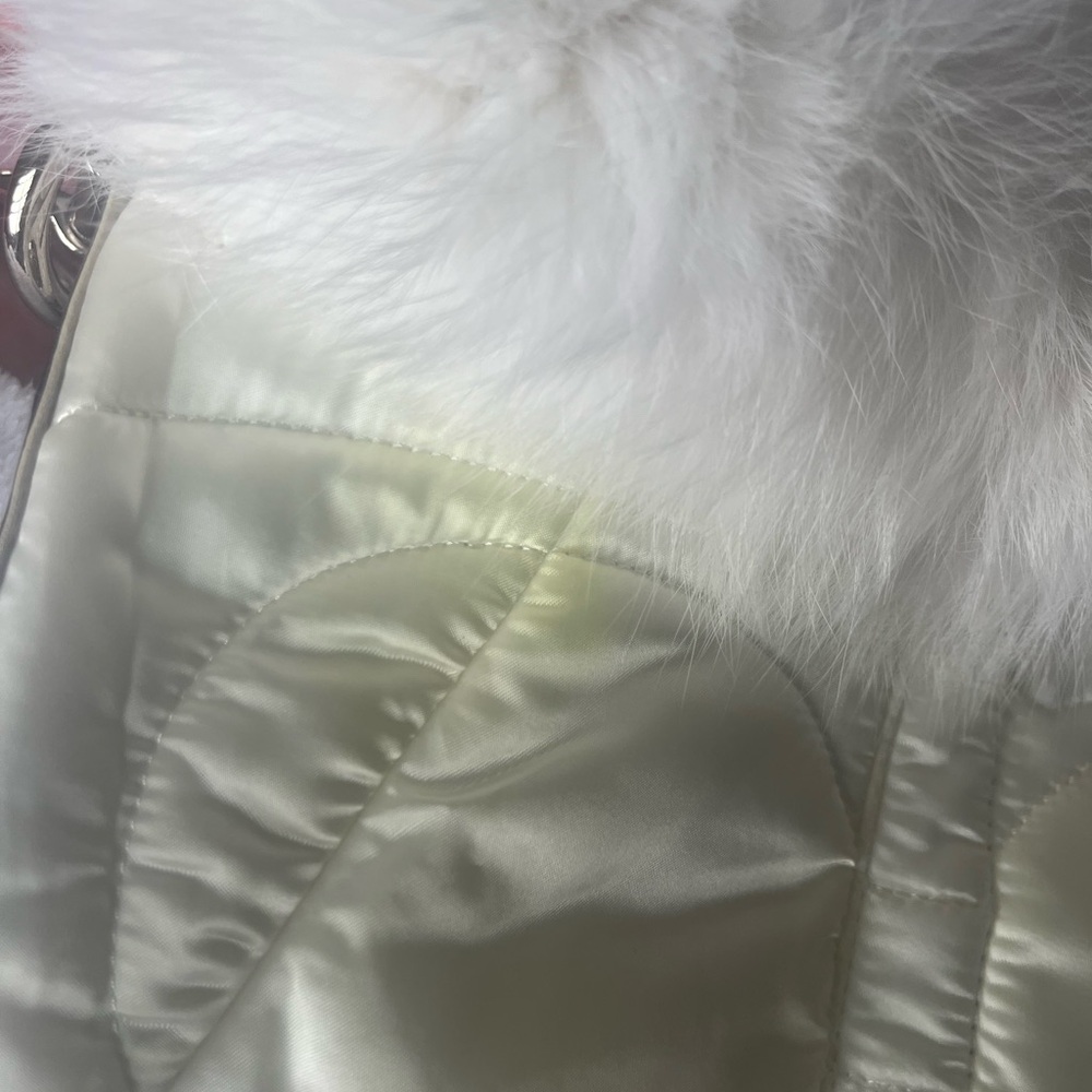 Coach White Fur-Trimmed Shoulder Bag - Picture 12 of 15